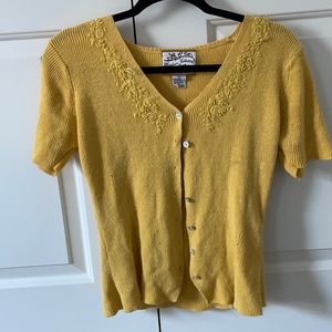Yelllw Button Up Cardigan!